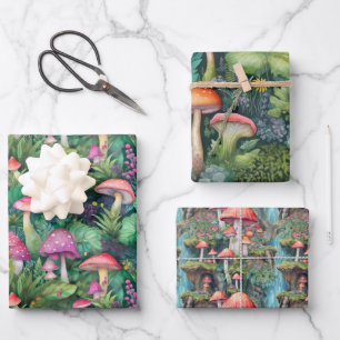 Forrest-Papier für Pilze Geschenkpapier Set