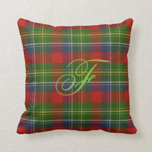 Forrester/Pflegetartan-Monogramm-Kissen Kissen