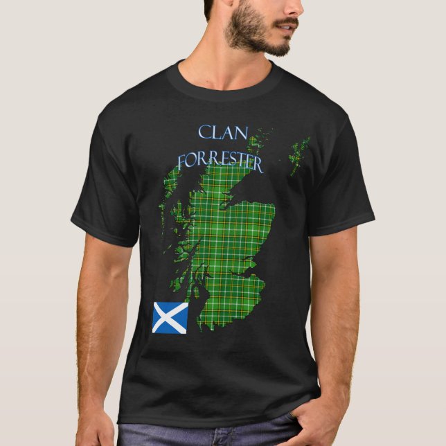 Forrester Scottish Clan Tartan Scotland T-Shirt (Vorderseite)