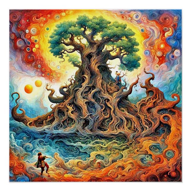 Forscher entdeckt mythischen Baum Poster (Vorderseite)