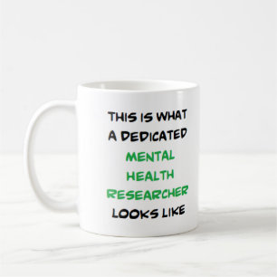 Forscher im Bereich psychische Gesundheit, engagie Kaffeetasse