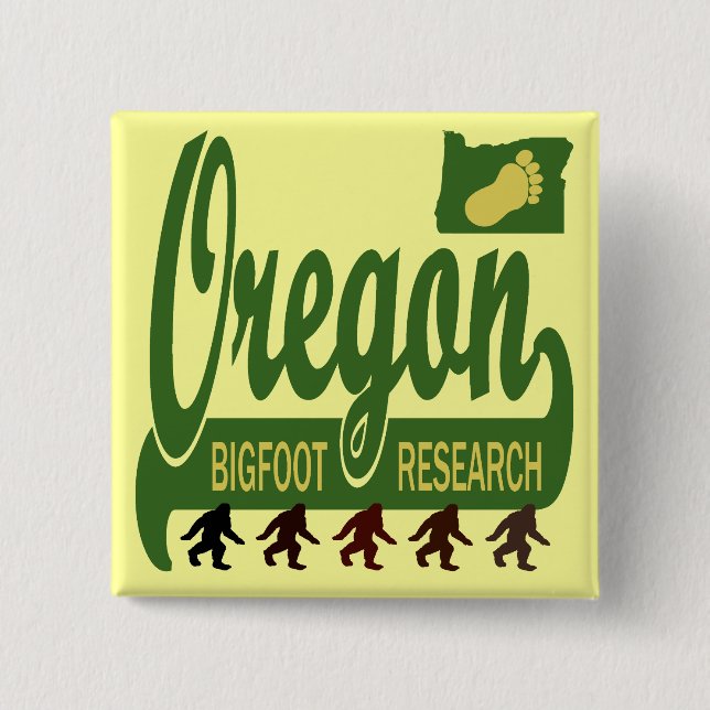 Forschung Oregons Bigfoot Button (Vorderseite)