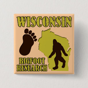 Forschung Wisconsins Bigfoot Button