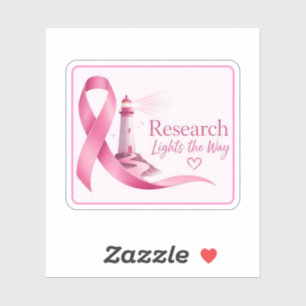 Forschung zur Brustkrebsaufklärung Pink Ribbon Aufkleber