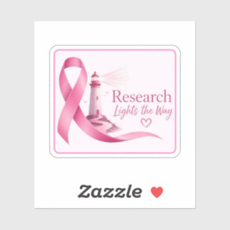 Forschung zur Brustkrebsaufklärung Pink Ribbon Aufkleber