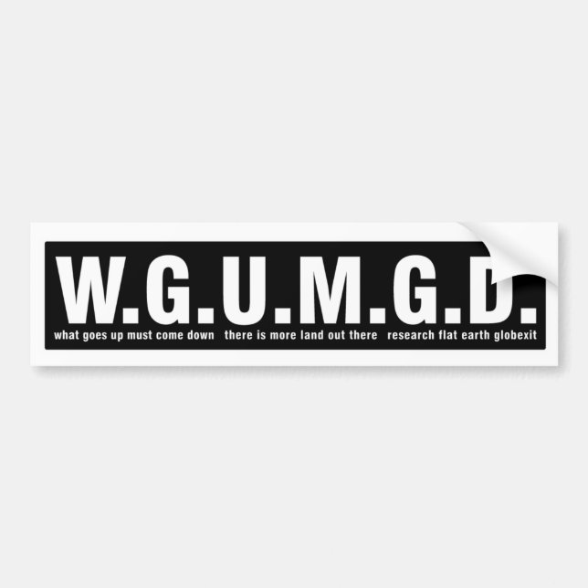 FORSCHUNGS-FLACHER ERDAutoaufkleber (#WGUMGD) Autoaufkleber (Vorne)