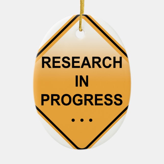 Forschungs-laufendes Zeichen Keramikornament (Vorne)