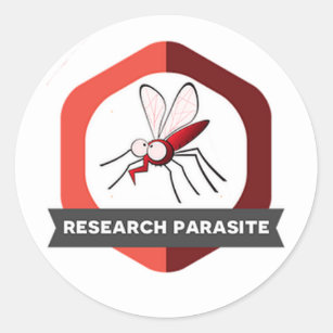 Forschungs-Parasit-Aufkleber-Abzeichen Runder Aufkleber