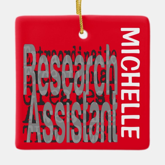 Forschungsassistent Extraordinaire CUSTOM Keramikornament (Vorderseite)