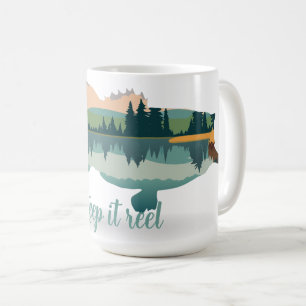 Forst-Vektor mit einem Barsching auf Streifzug Kaffeetasse