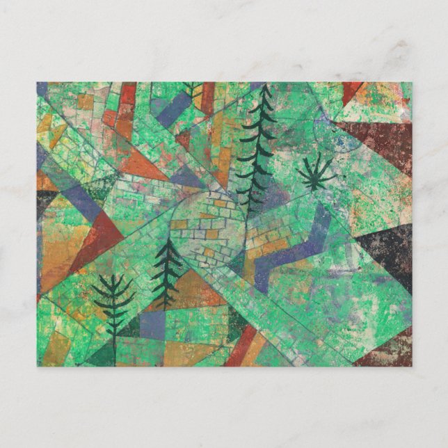Forstbau durch Paul Klee Postkarte (Vorderseite)