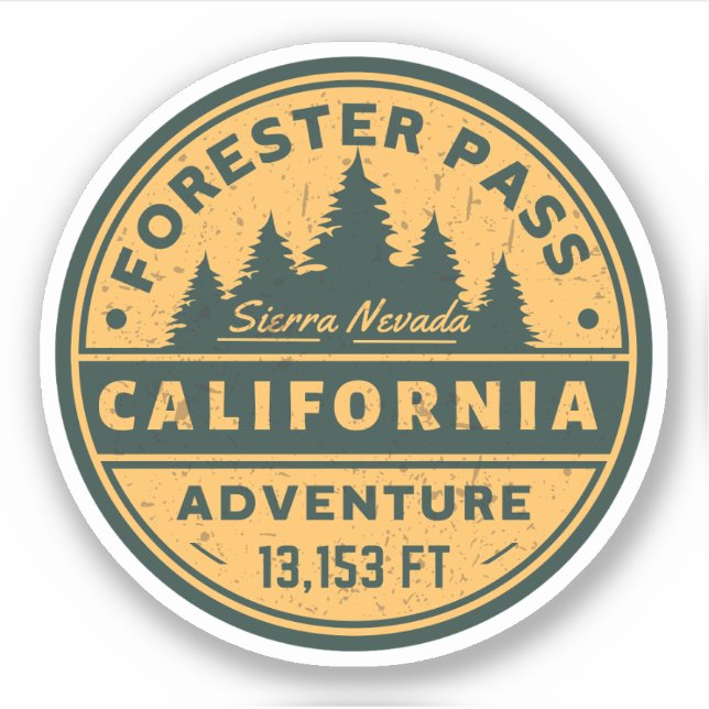Forster Pass Wandern, california siera nevada Vers Aufkleber (Vorderseite)