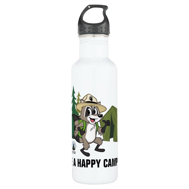 FörsterRick | großer amerikanischer Campout - Zelt Edelstahlflasche (Vorderseite)