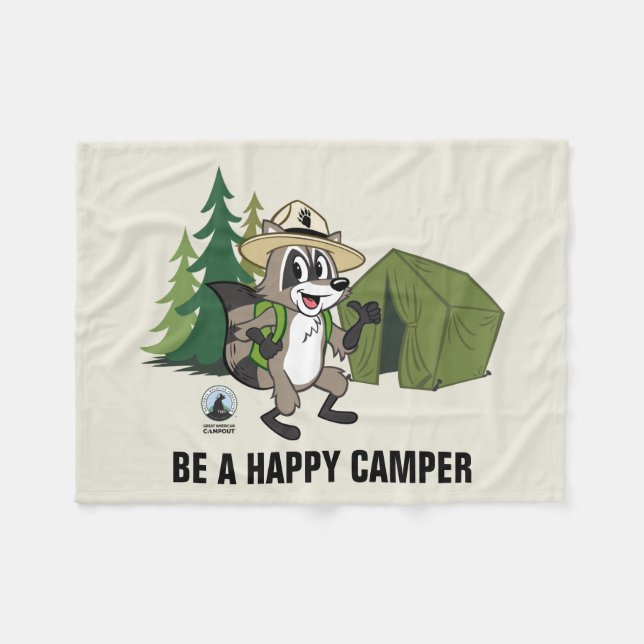 FörsterRick | großer amerikanischer Campout - Zelt Fleecedecke (Vorderseite (Horizontal))