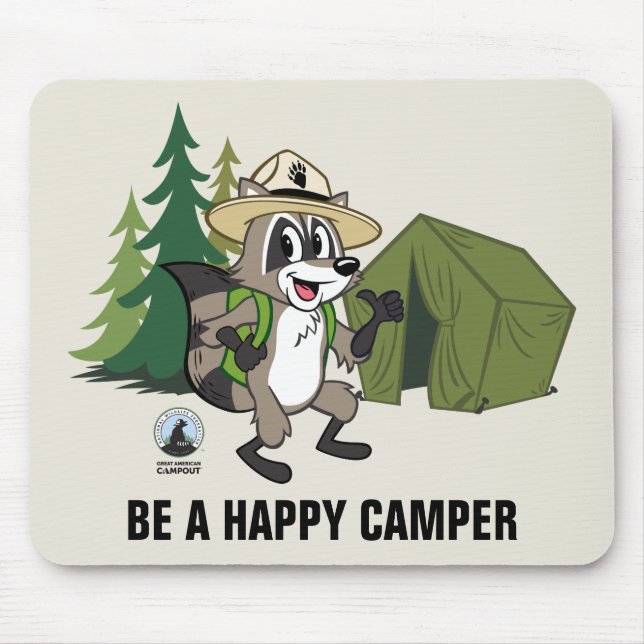FörsterRick | großer amerikanischer Campout - Zelt Mousepad (Vorne)