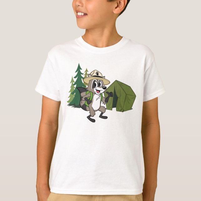 FörsterRick | großer amerikanischer Campout - Zelt T-Shirt (Vorderseite)