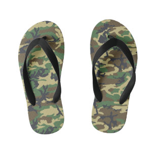 Forstland Militärische Camouflage Print Kinderbadesandalen