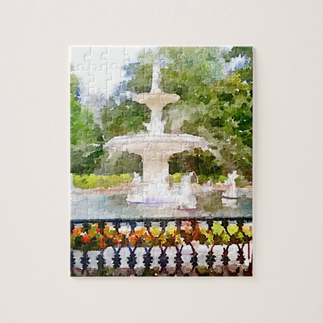 Forsyth Brunnen Aquarell-dem Druck in der (Vertikal)