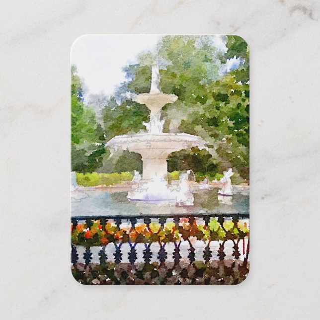 Forsyth Brunnen Künstler-dem Druck in der Visitenkarte (Vorderseite)