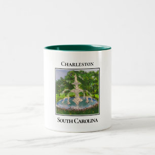 Forsyth Fountain, Charleston, South Carolina Zweifarbige Tasse