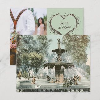 Forsyth Fountain Savannah GA Foto Save the Date Einladung