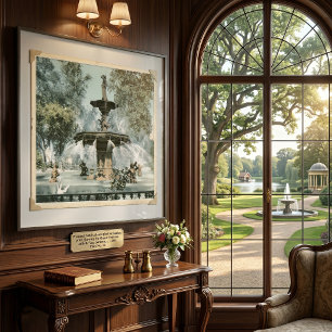 Forsyth Fountain Savannah GA Poster