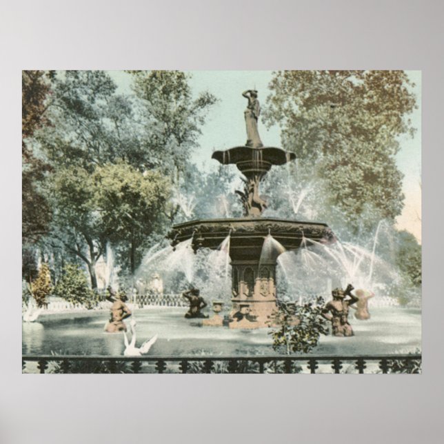 Forsyth Fountain Savannah GA Poster (Vorne)
