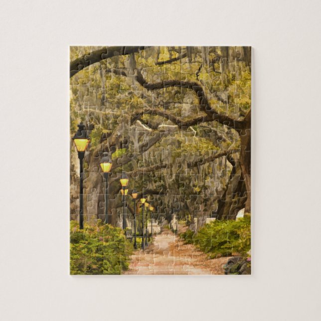 Forsyth Park - Foto, Savanne, Georgia (GA) USA (Vertikal)