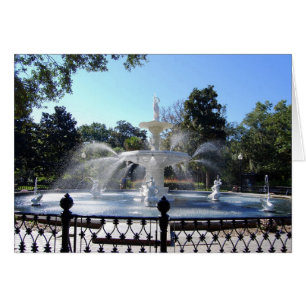 Forsyth Park Fountain, Savannah, Georgia, Karte