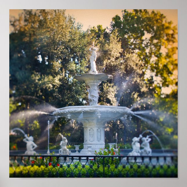 Forsyth Park, in Savannah, Ga Poster (Vorne)