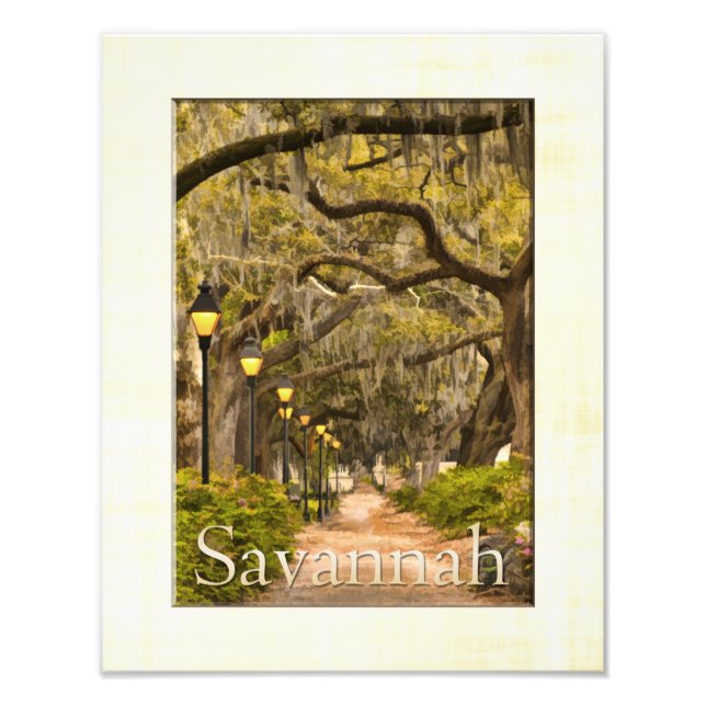 Forsyth Park - Savannah, GA Fotodruck (Vorne)