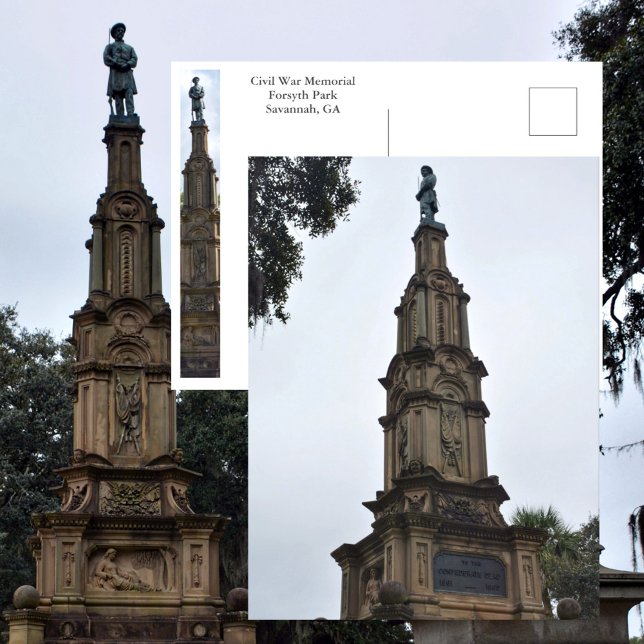 Forsyth Park Zivil War Memorial Savannah GA Foto Postkarte (Von Creator hochgeladen)