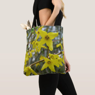Forsythie au printemps tout sur le sac d'impressio