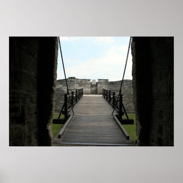Fort an st augustine Blick vom Schloss Poster (Vorne)