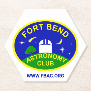 Fort Bend Astronomie Club Paper Untersetzer - Set 