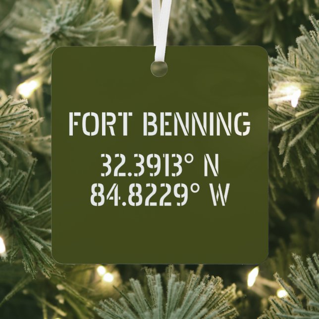 Fort Benning Breitengrad Keepsake Ornament Aus Metall (InSitu)