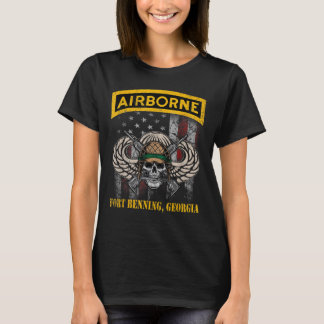 Fort Benning GA U.S Im Flugzeug Paratrooper Div Ve T-Shirt