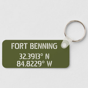 Fort Benning Längengrad Breitengrad  Schlüsselanhänger