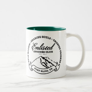 Fort Bliss trug Gatte-Verein ein Zweifarbige Tasse