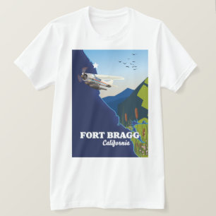 Fort Bragg California Karte T-Shirt