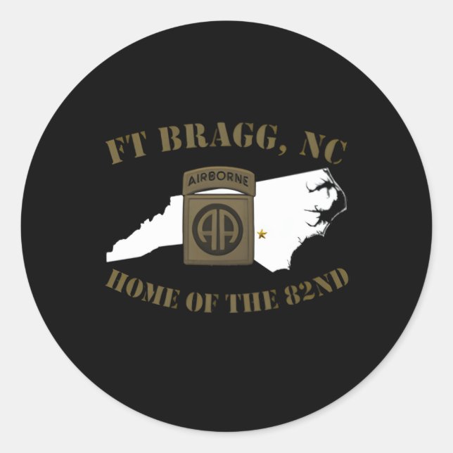 Fort Bragg Militärbasis Fayettevillenc Runder Aufkleber (Vorderseite)