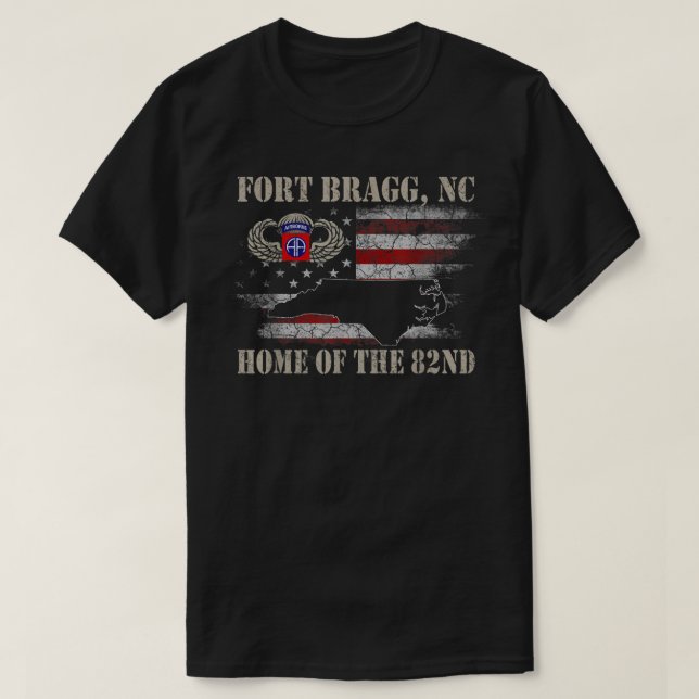 Fort Bragg NC Accueil Du 82E T-shirt Aéroporté, Ve (Design devant)