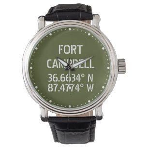 Fort Campbell Latitude Länge Armbanduhr