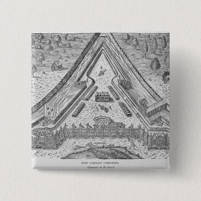 Fort Caroline abgeschlossen Button (Vorderseite)