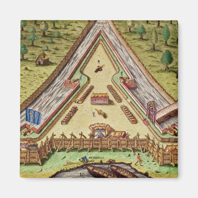 Fort Caroline von "Brevis Narratio" Magnet (Vorne)