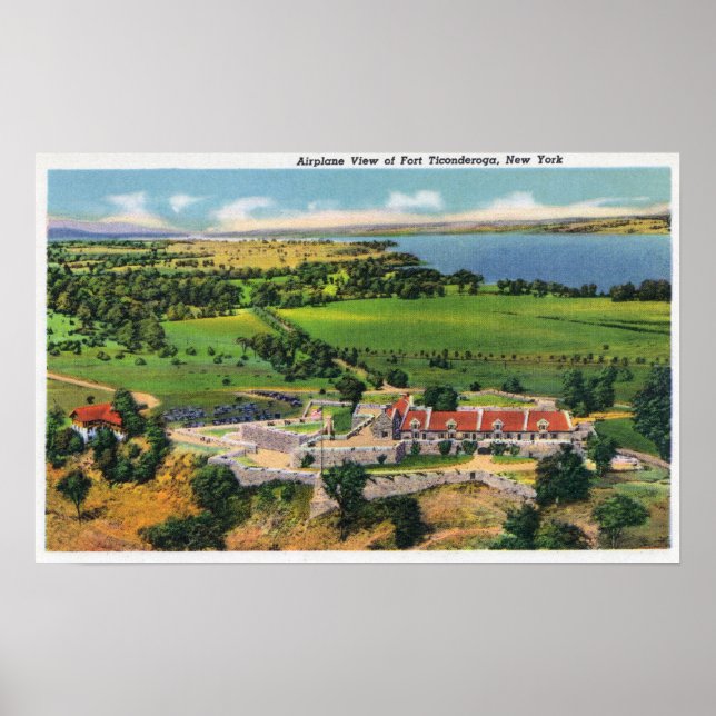 Fort, Champlain in der Ferne Poster (Vorne)