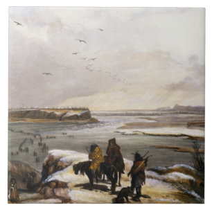 Fort Clark auf dem Missouri im Februar 1834 Platte Fliese