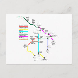 Fort Collins Bike Map Postcard Postkarte