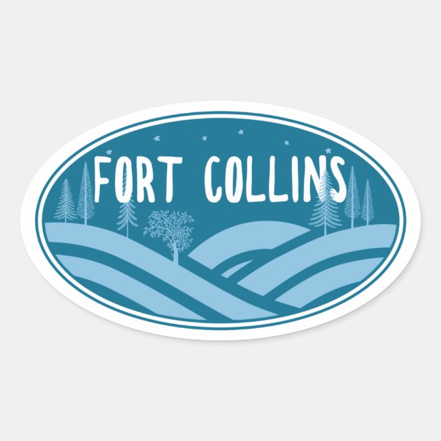 Fort Collins Colorado Außenbereich Ovaler Aufkleber (Vorderseite)
