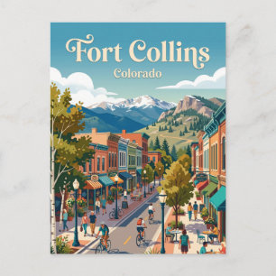 Fort Collins Colorado Postkarte